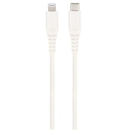 Infinitive USB-C to Lightning Braided Cable White, White