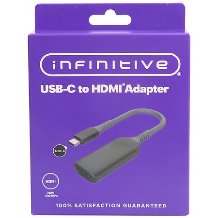 Infinitive USB-C to HDMI Adapter, Black