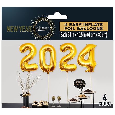 New Year 2024 Foil Balloon - 1.0 Set