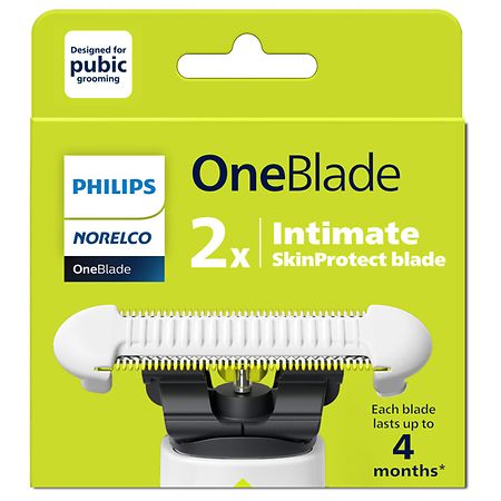 Philips Norelco OneBlade Intimate Replacement Blade 2 Pack  (QP229/ 80) White