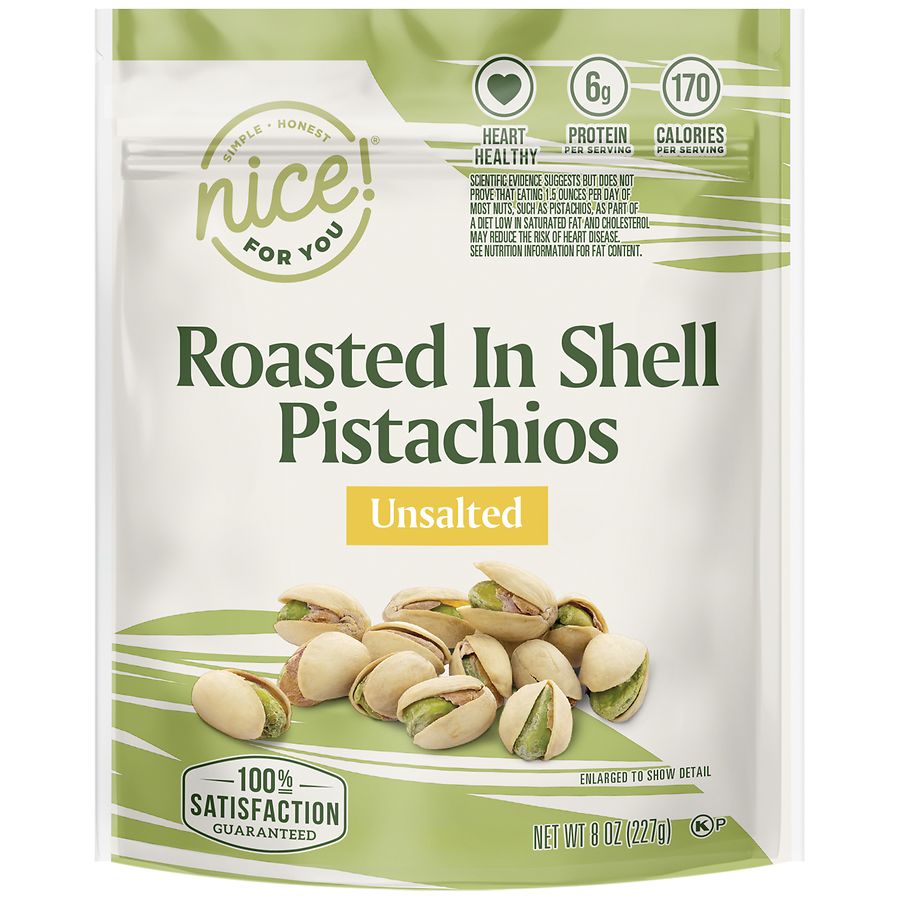 Nice! Roasted In Shell Pistachios Unsalted Walgreens