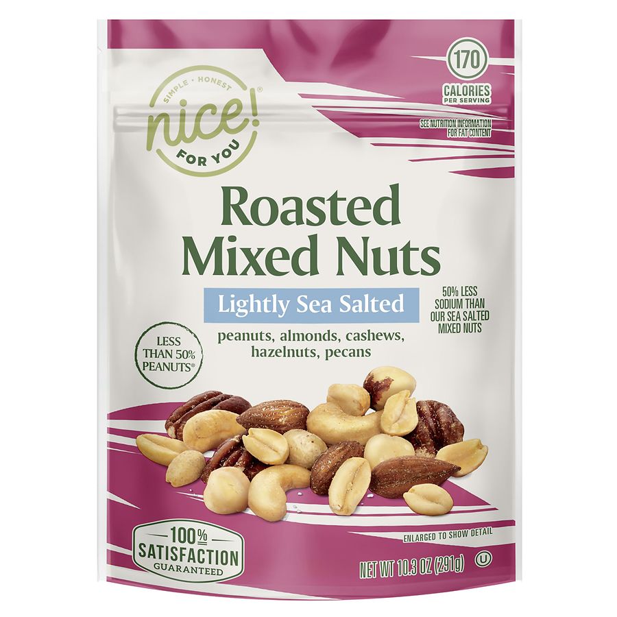 Nice! Roasted Mixed Nuts Lightly Sea Salted Walgreens