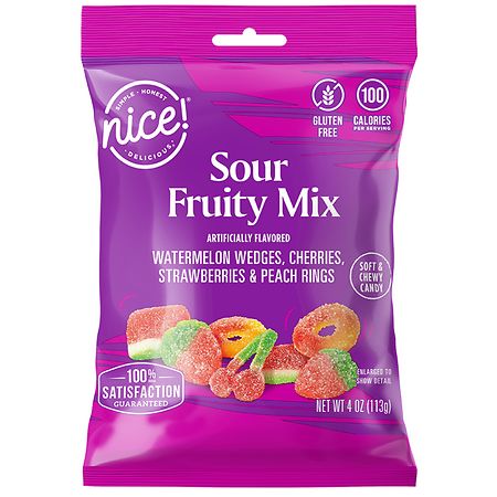 Nice! Sour Fruity Mix Gummies