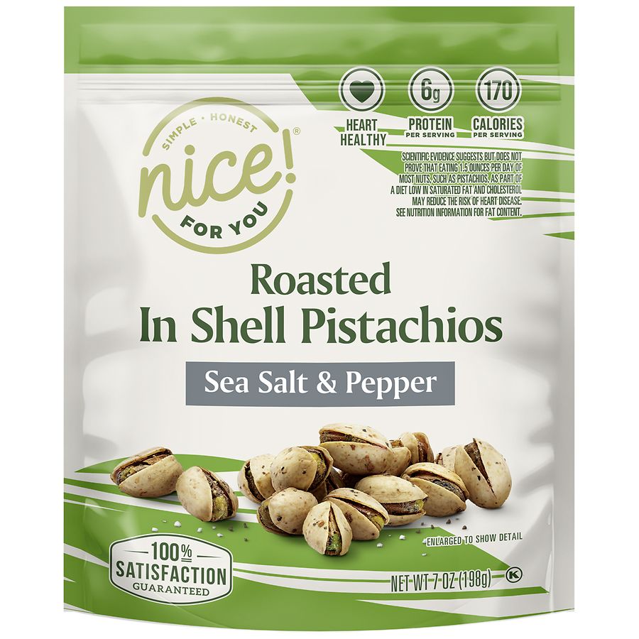 Nice! Roasted In Shell Pistachios Sea Salt & Pepper Walgreens