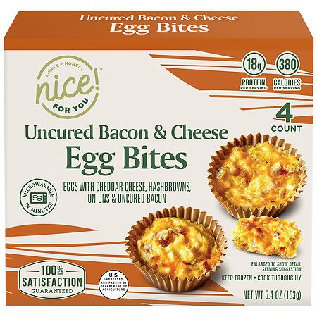 Nice! Egg Bites Uncured Bacon & Cheese