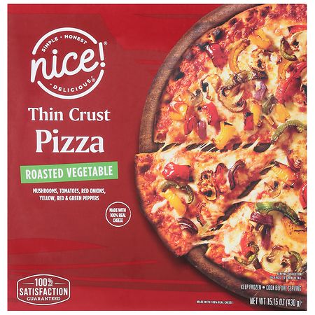 Nice! Thin Crust Pizza Roasted Veggie