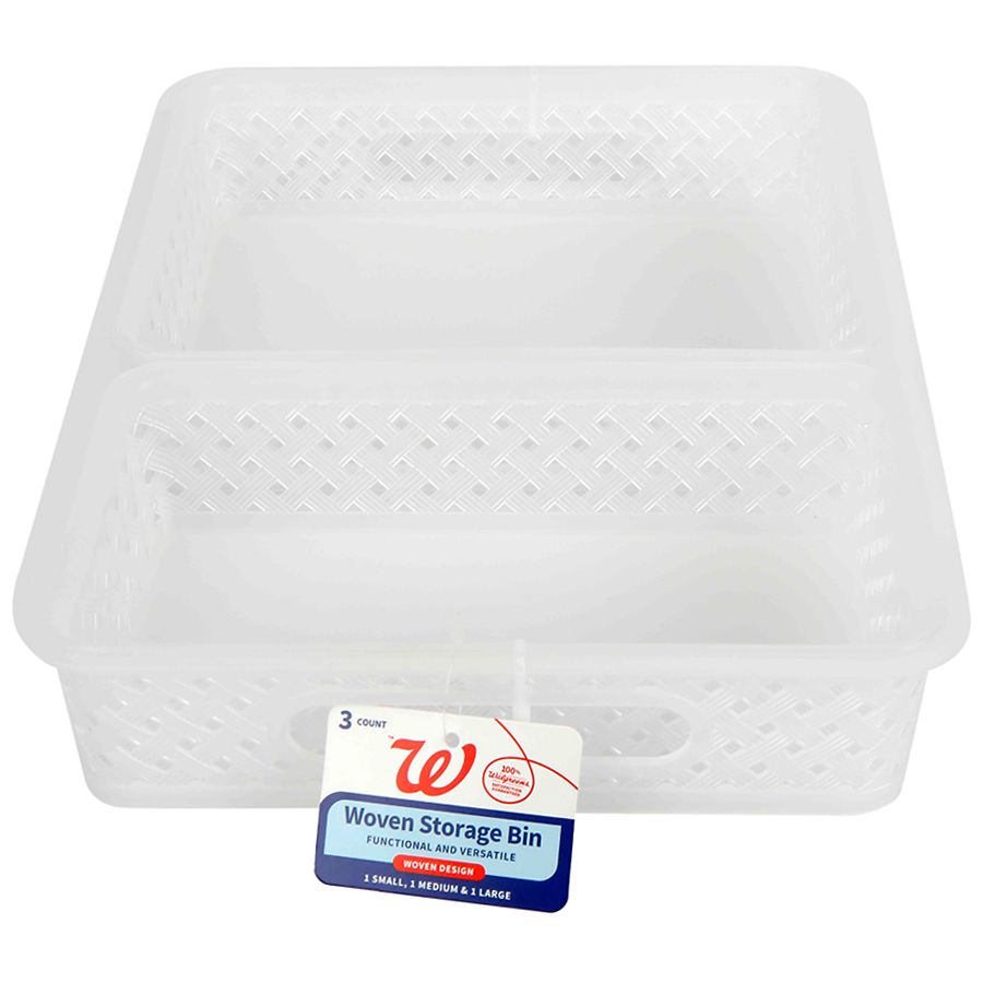 Walgreens Clear Woven Storage Bins Walgreens