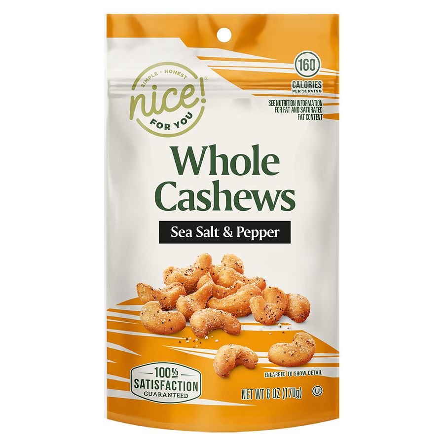 Nice! For You Whole Cashews Sea Salt & Pepper