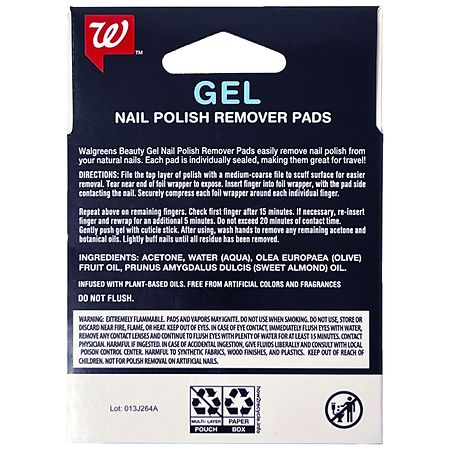Walgreens Beauty Gel Nail Polish Remover Pads