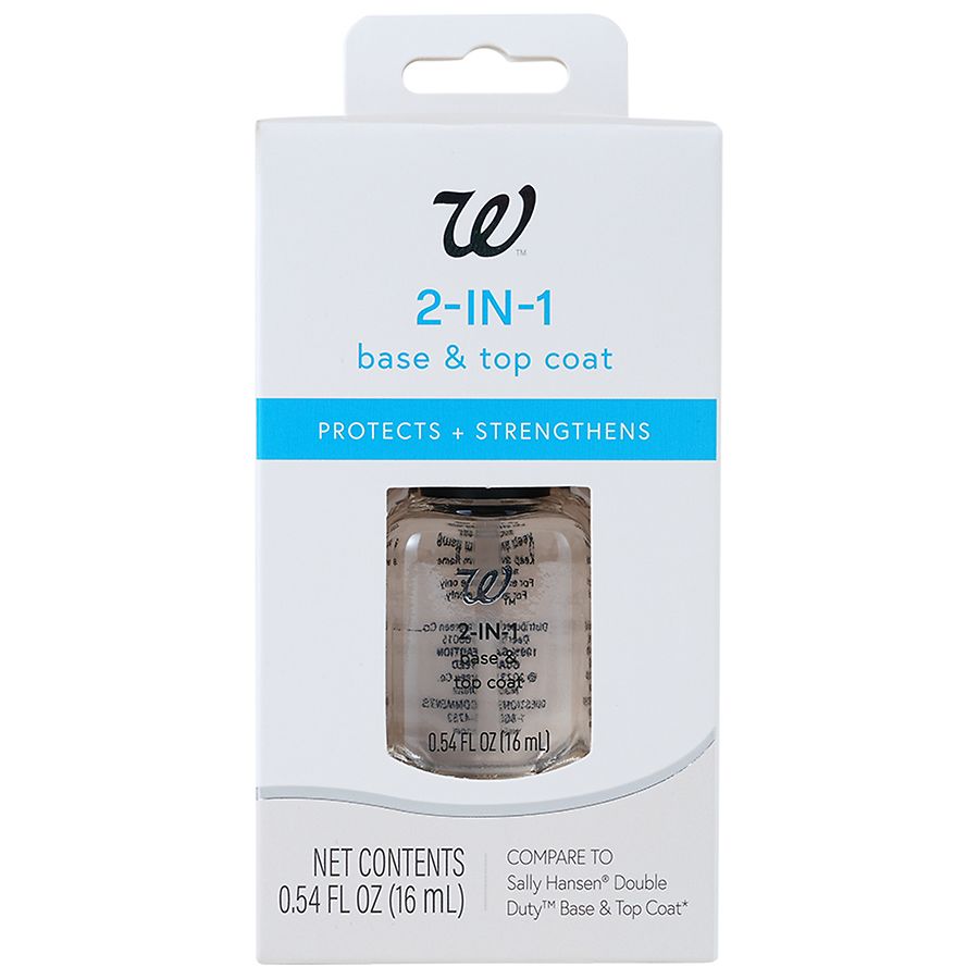 Walgreens Beauty 2in1 Base & Top Coat Clear Walgreens