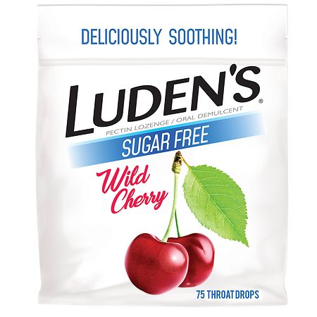 Luden's Sugar Free Throat Drops Wild Cherry