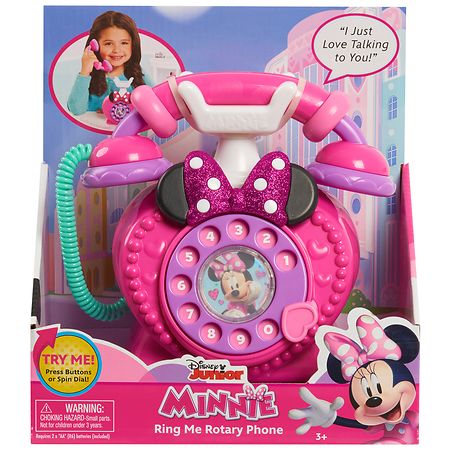 JUST PLAY Disney Junior Minnie Mouse Ring Me Rotary Phone