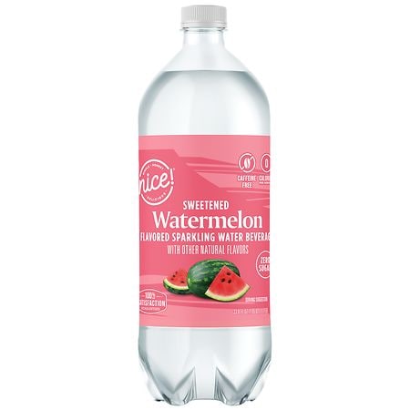 Nice! Flavored Sparkling Water Beverage Watermelon