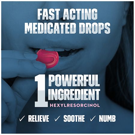 Mucinex InstaSoothe Sore Throat + Pain Relief, 3 in 1 Formula, Medicated Drops Elderberry & Wild Cherry