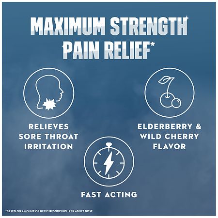 Mucinex InstaSoothe Sore Throat + Pain Relief, 3 in 1 Formula, Medicated Drops Elderberry & Wild Cherry