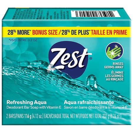 Zest Aqua Pure Cleansing Soap Bars with Vitamin E - 3 ct - 4 oz bar