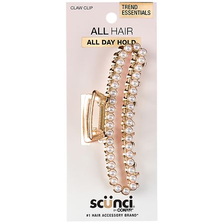 Scunci Metal Claw Clip with Pearls