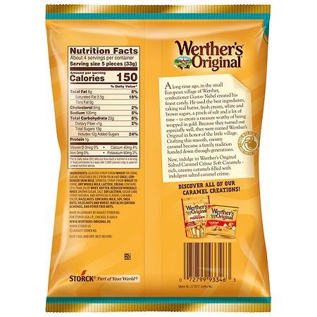 Werther's Original Soft Salted Cream Caramels Salted Caramel Creme