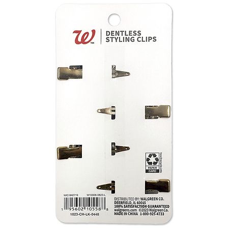 Walgreens Dentless Styling Clips, Brown & Black Tortoise Shell