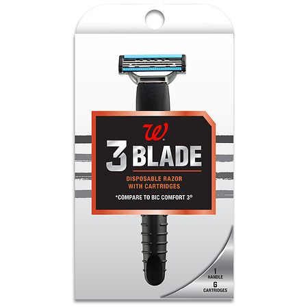 Walgreens Men's 3 Blade Disposable Razor with Cartridges