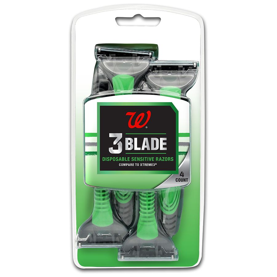 Walgreens Men's 3 Blade Disposable Sensitive Razors | Walgreens