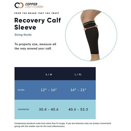 Copper Compression Calf Sleeves -Compression Sleeve for Recovery