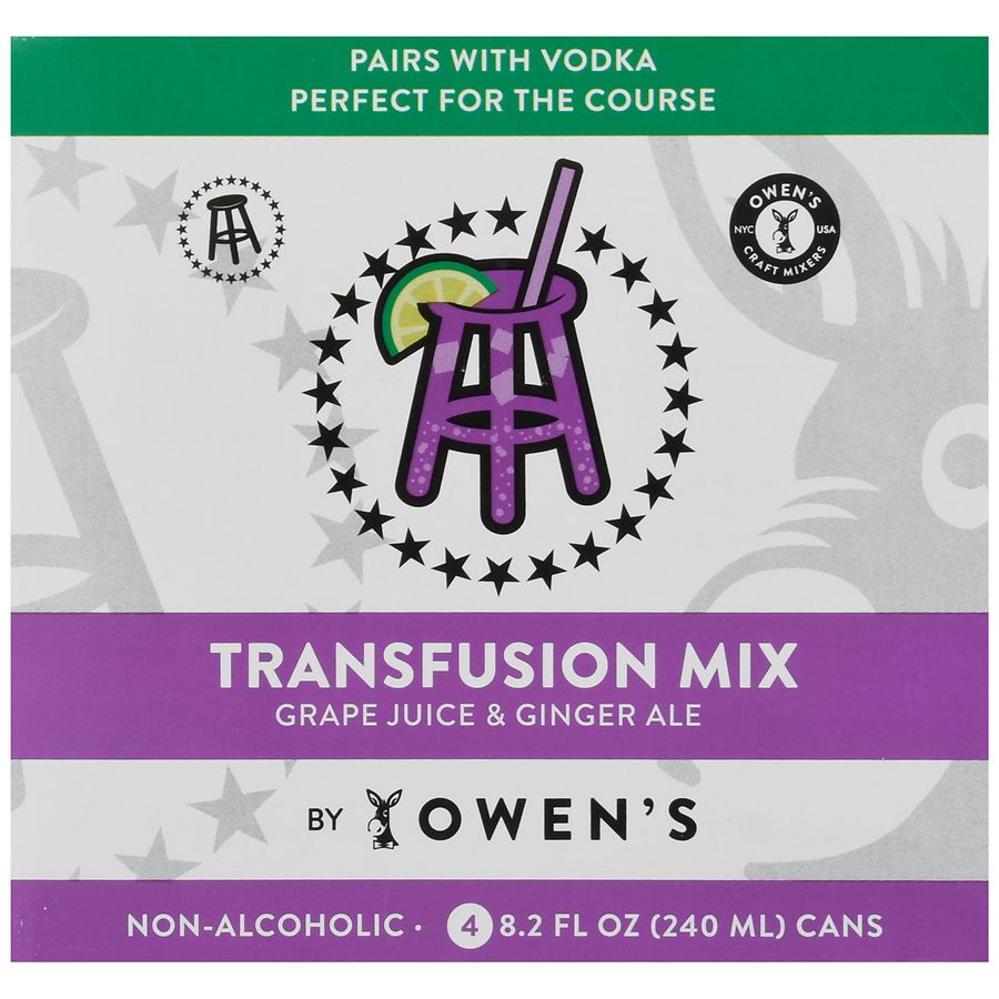 Owen's Transfusion Mix Grape Juice & Ginger Ale Walgreens