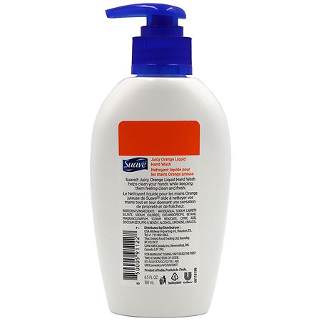 Suave Hand Wash, Liquid, Juicy Orange - 6.5 fl oz