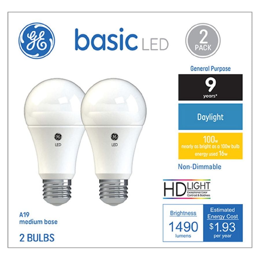 GE 100W Basic LED Daylight Bulbs Walgreens