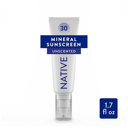 Native Mineral Face Sunscreen Unscented | Walgreens
