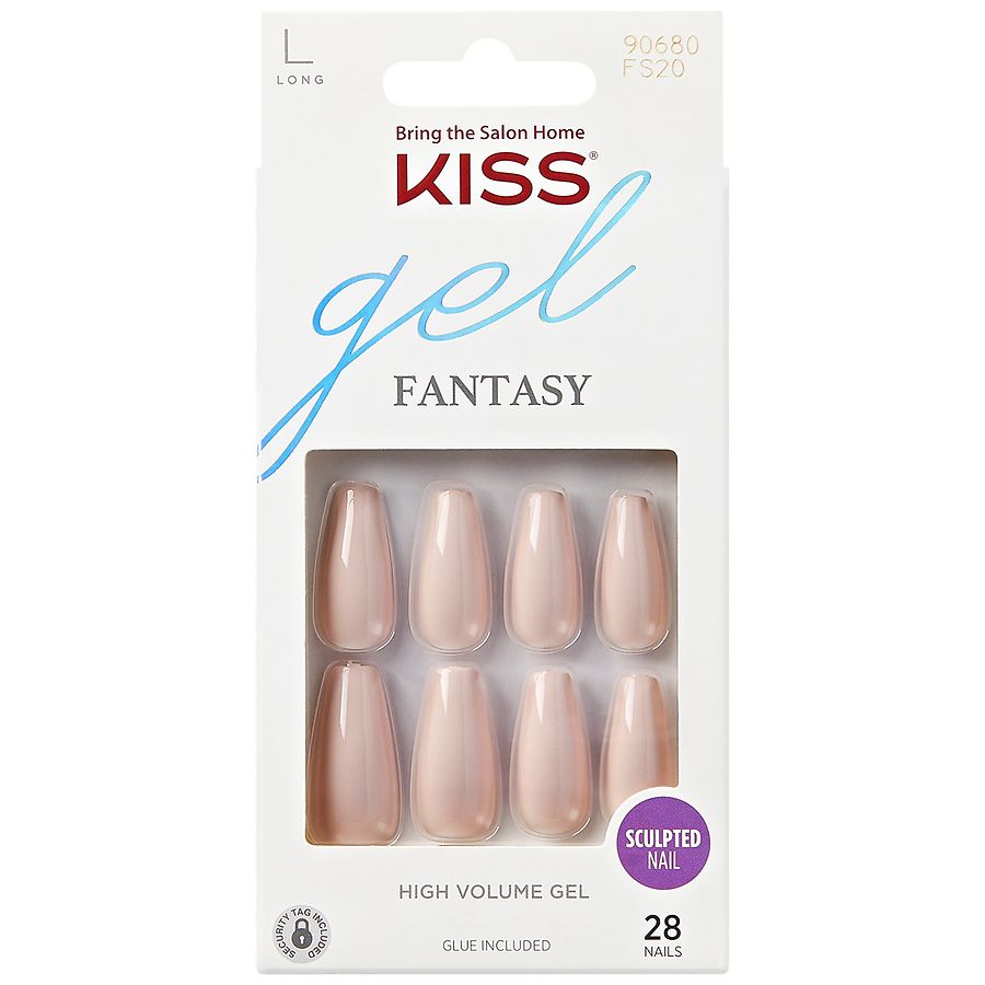 Kiss Gel Fantasy Sculpted Press-On Nails Medium, Pink | Walgreens