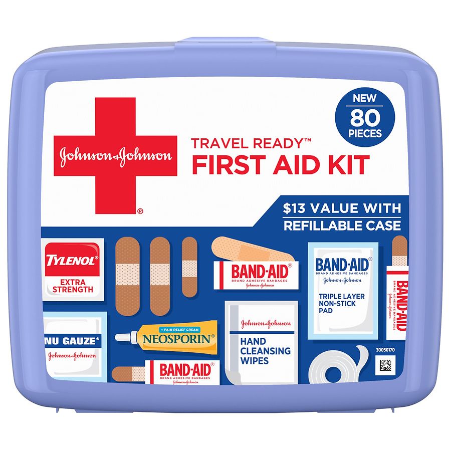 Johnson & Johnson Travel Ready Portable Emergency First Aid Kit Walgreens