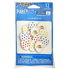 Festive Voice Latex Happy Birthday Dot Balloons | Walgreens