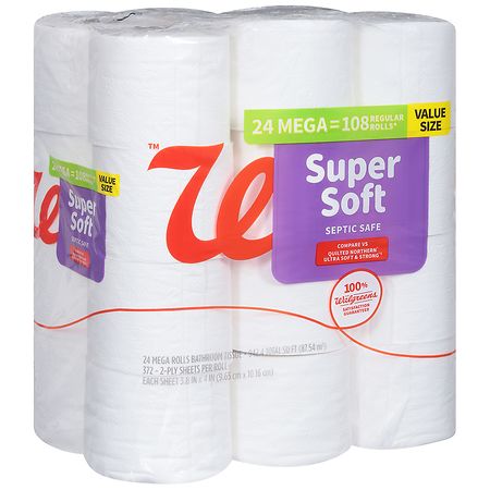 Walgreens Mega Super Soft Bathroom Tissue