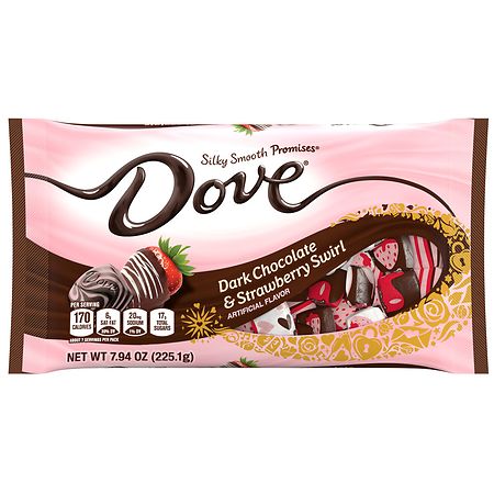 Dove Promises Valentine's Day Candy Dark Chocolate & Strawberry Swirl