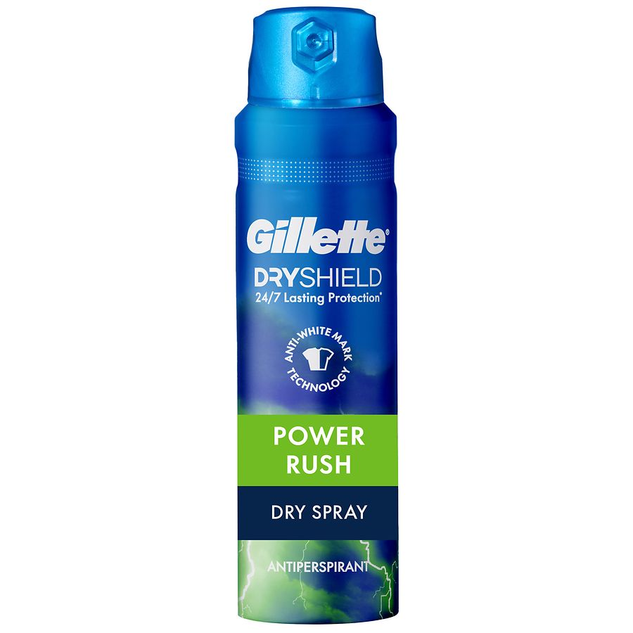 Gillette Antiperspirant Dry Spray Power Rush | Walgreens