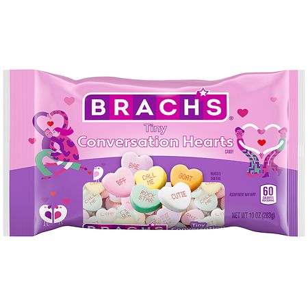 Brach's Candy, Conversation Hearts, Tiny - 10 oz