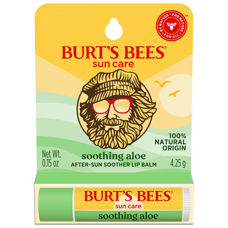 Burt's Bees Sun Care Lip Balm, After Sun Soother, 100 Natural Origin
