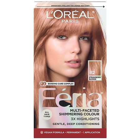 L'Oreal Paris High Intensity Multi-Faceted Shimmering Permanent Hair Color, 3X Highlights Strawberry Blonde