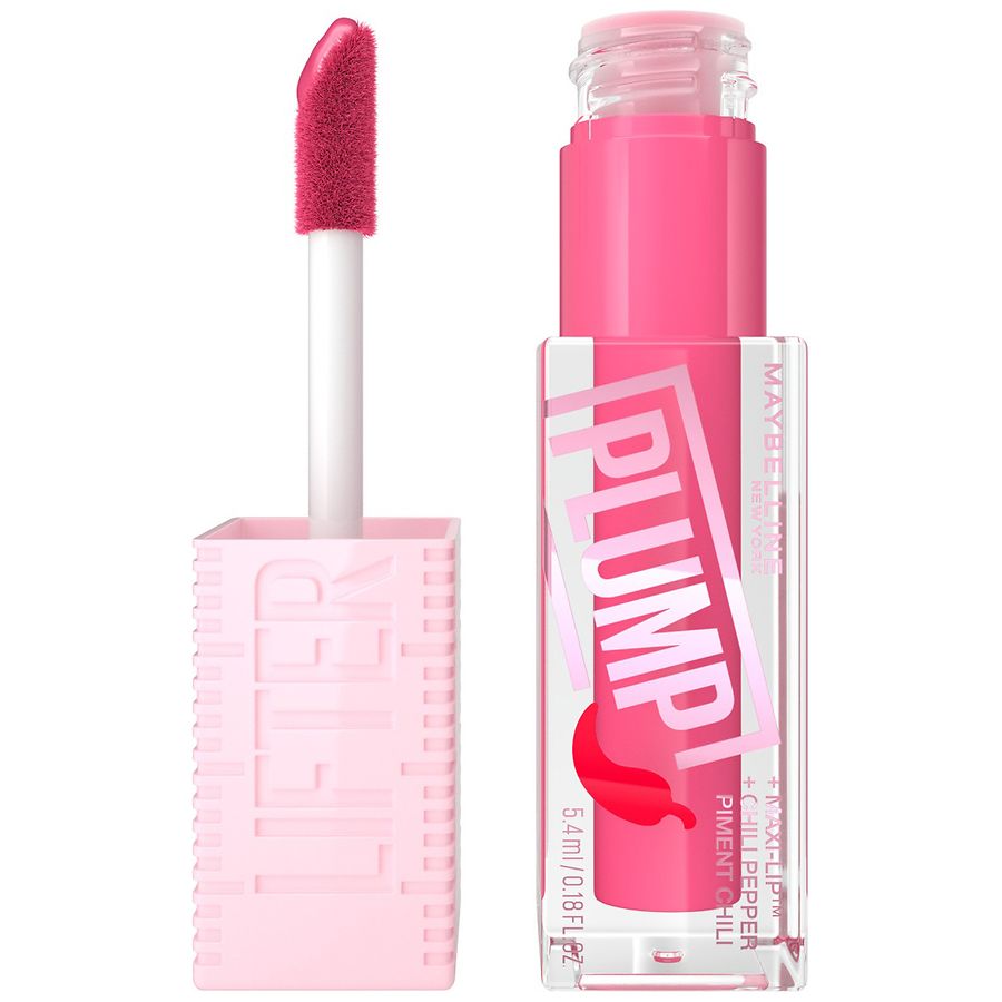 Maybelline New York Lifter Plump Lip Gloss With Chili Pepper And 5% Maxi-Lip, Pink Sting