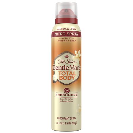 Old Spice GentleMan's Blend Total Body Deodorant Spray Vanilla & Shea
