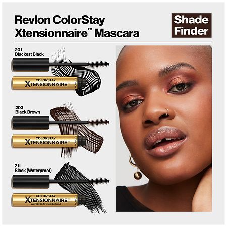 Revlon Xtensionnaire Lengthening Mascara, Black Brown | Walgreens