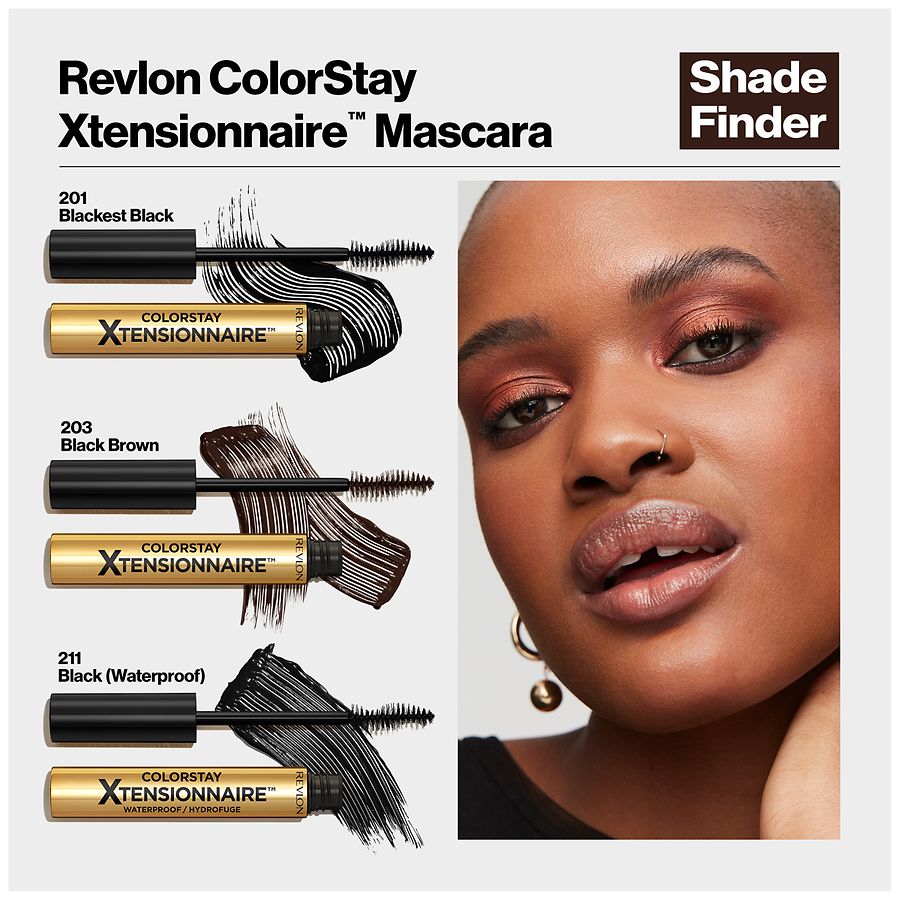 Revlon Xtensionnaire Lengthening Mascara, Black Brown | Walgreens