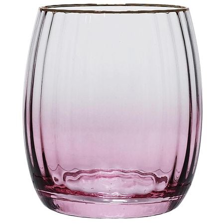Festive Voice Textured Wine Glass Pink