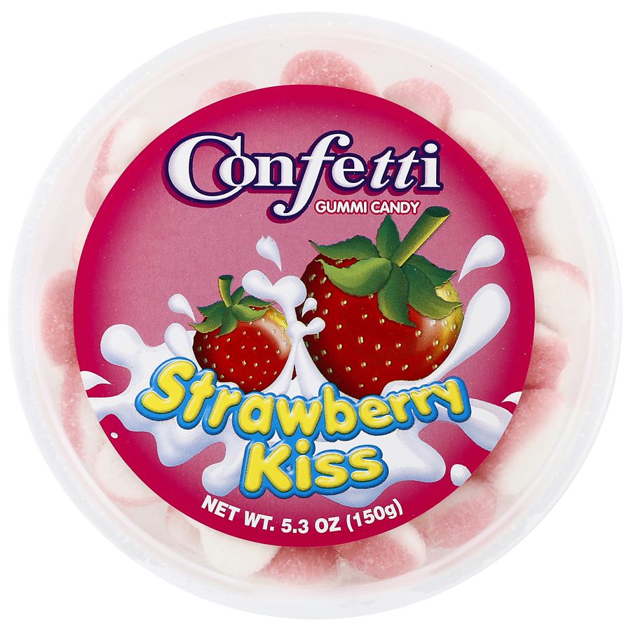 Confetti Gummi Candy Strawberry Kiss Walgreens