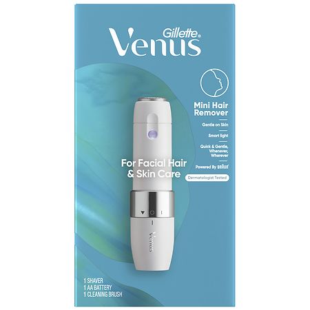 Gillette Venus Mini Facial Hair Shaver, Portable Razor White