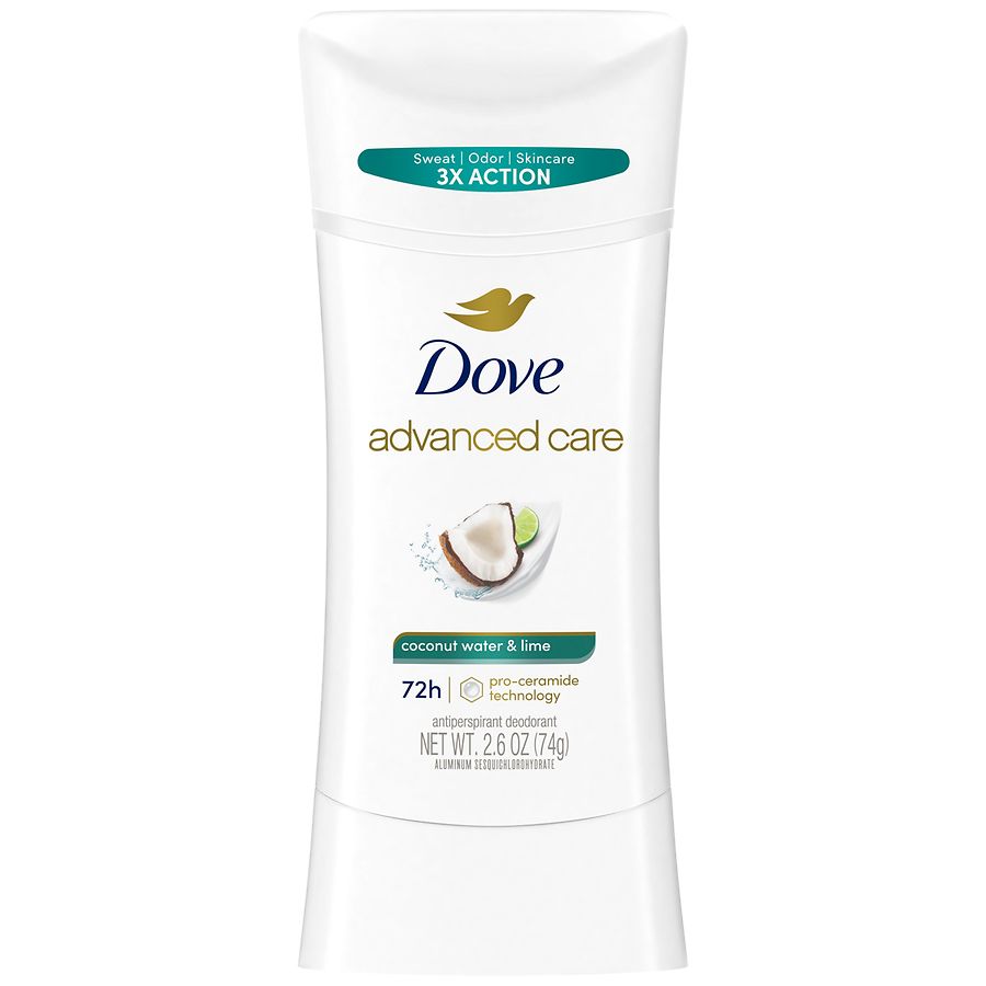 Dove Advanced Care Antiperspirant Deodorant Stick Coconut Water & Lime