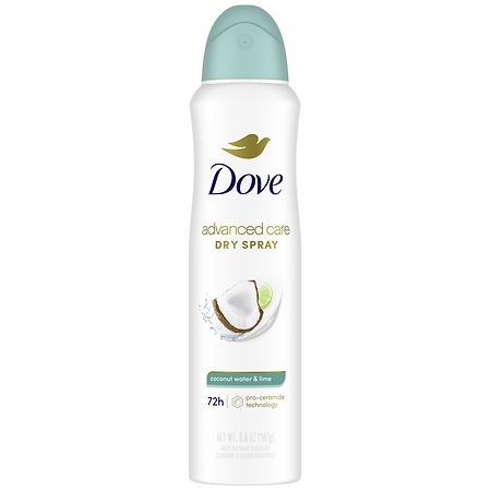 Dove Advanced Care Antiperspirant Deodorant Dry Spray with Odor Control and Sweat Protection Coconut Water & Lime