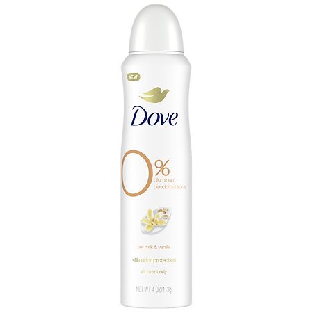 Dove Deodorant Spray for 48 Hour Protection Aluminum Free Oat Milk & Vanilla