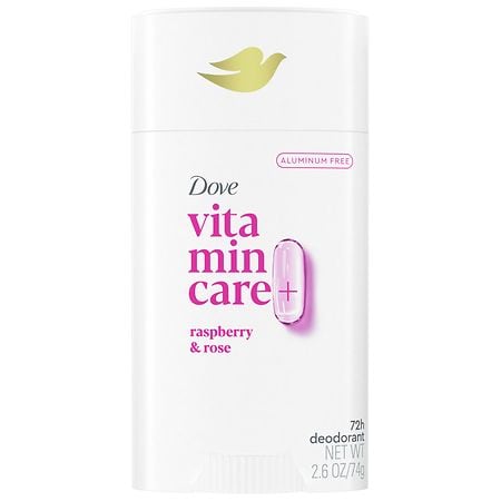 Dove VitaminCare+ Aluminum Free Deodorant Stick for Women Raspberry & Rose
